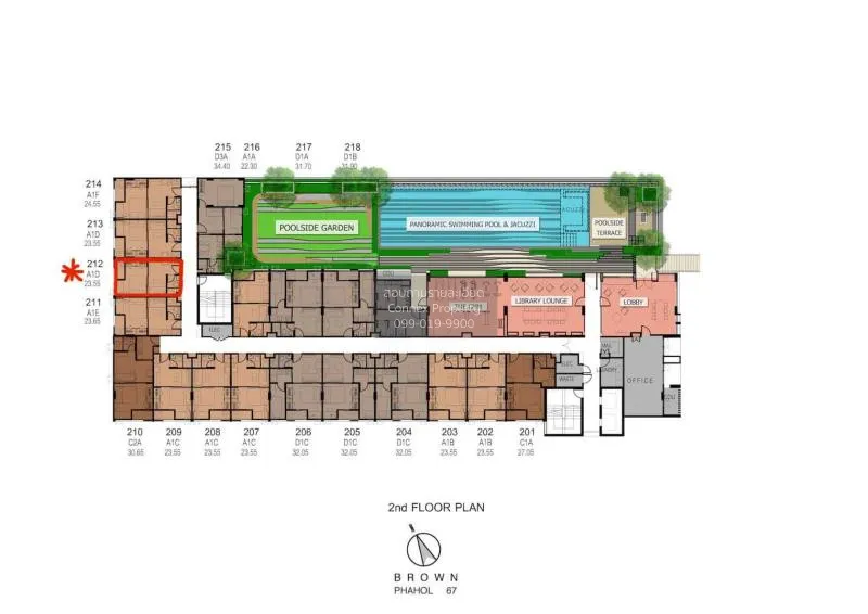 FOR RENT condo , Brown Condo Phahol - Sapanmai , Duplex , wide fr