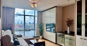 FOR RENT condo , Baan Sathorn Chaopraya , Duplex , wide frontage , BTS-Krung Thon Buri , Khlong Ton Sai , Khlong San , Bangkok , CX-02276