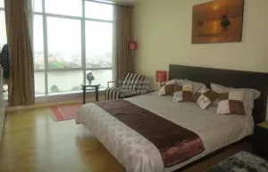 FOR RENT condo , Baan Sathorn Chaopraya , Duplex , wide frontage , BTS-Krung Thon Buri , Khlong Ton Sai , Khlong San , Bangkok , CX-02276