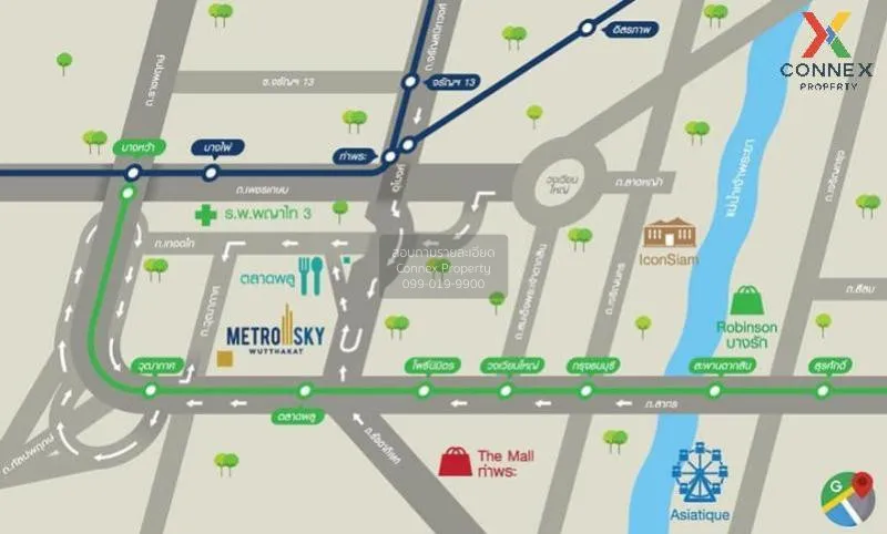 FOR RENT condo , Metro Sky Wutthakat , Duplex , wide frontage , B