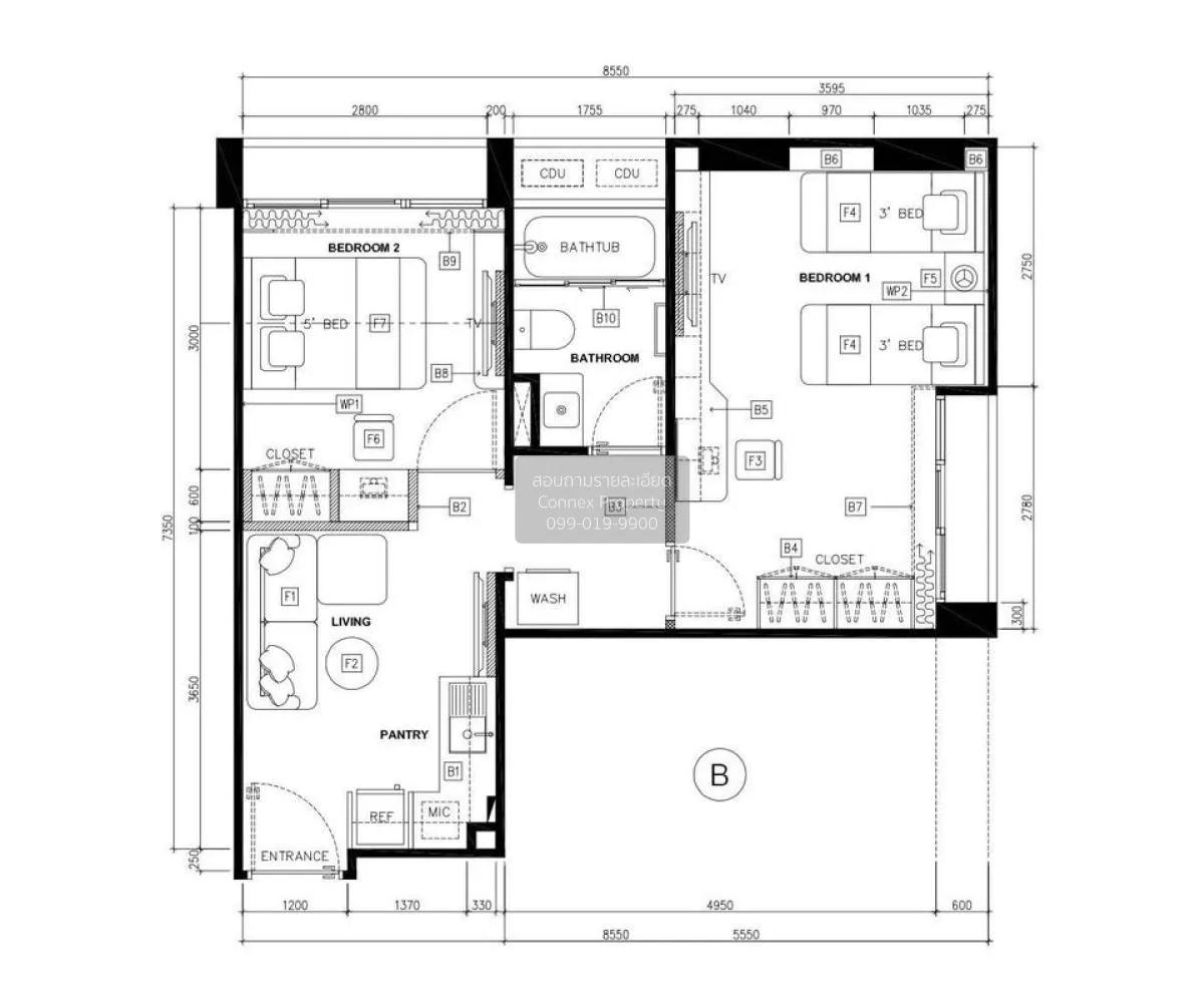 For Sale Condo , Noble Revent , corner unit , BTS-Phaya Thai , Th