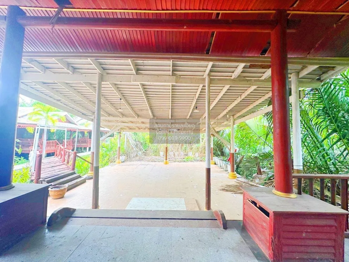 ขายรีสอร์ท ติดแม่น้ำแม่กลอง สมุทรสงคราม ใกล้วัดจุฬามณี วิวแม่น้ำ  4