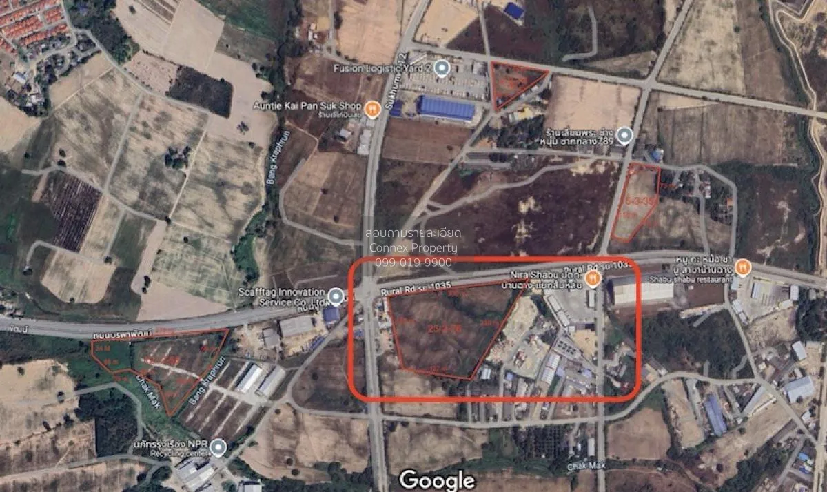 ขายที่ดินเปล่า 23 ไร่ 2 งาน 76 ตารางวา ห้วยโป่ง ระยอง ห้วยโป่ง เม 1