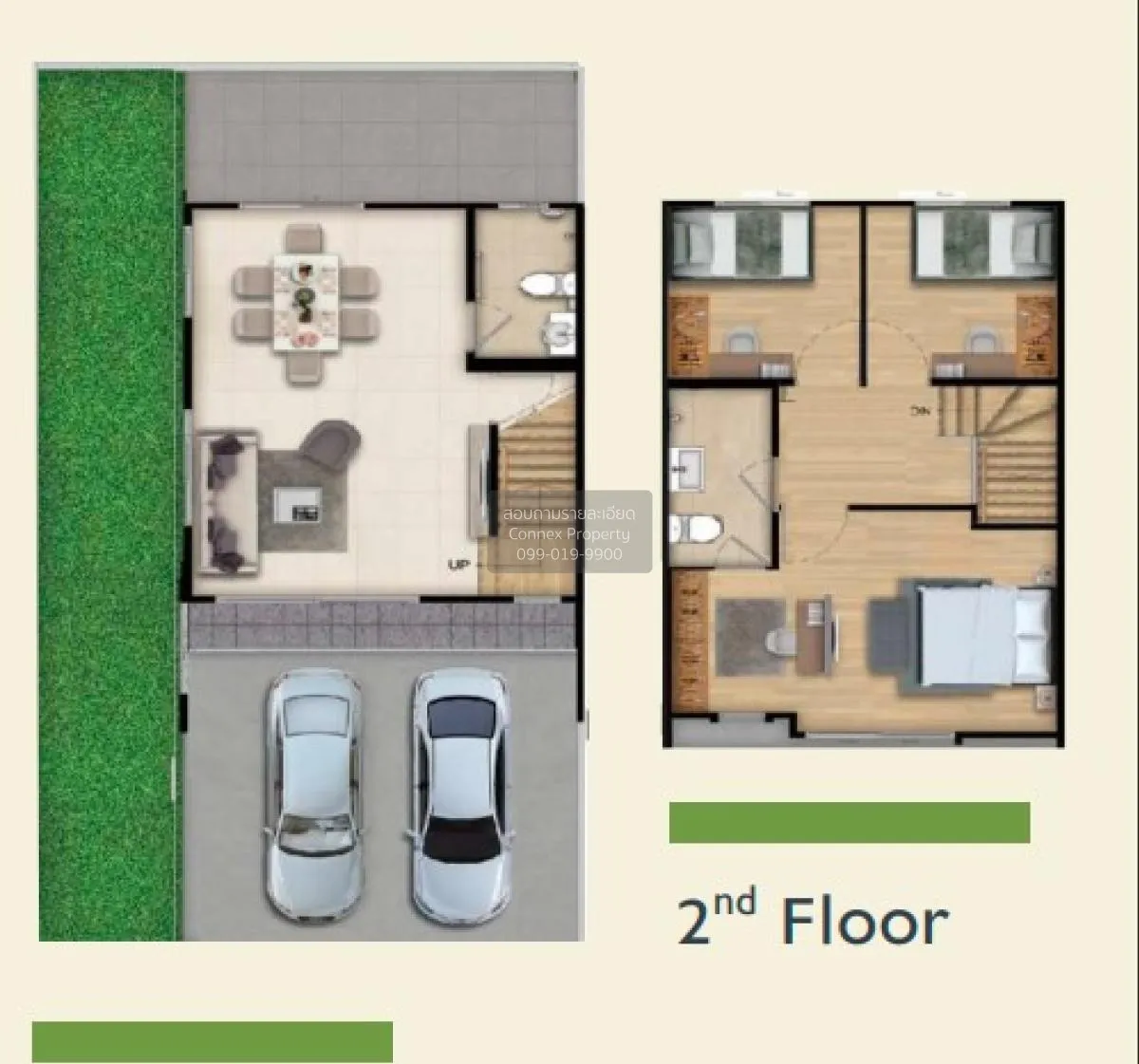 ขายทาวน์เฮ้าส์/ทาวน์โฮม  พฤกษาวิลล์ 112 กรุงเทพกรีฑา-วงแหวนฯ ทับช 2
