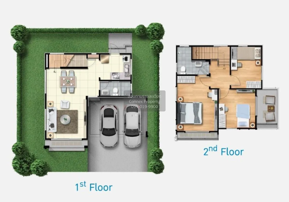 ขายบ้าน  บ้านพฤกษา 153 แอร์พอร์ต - มะลิวัลย์ บ้านเป็ด เมืองขอนแก่ 2