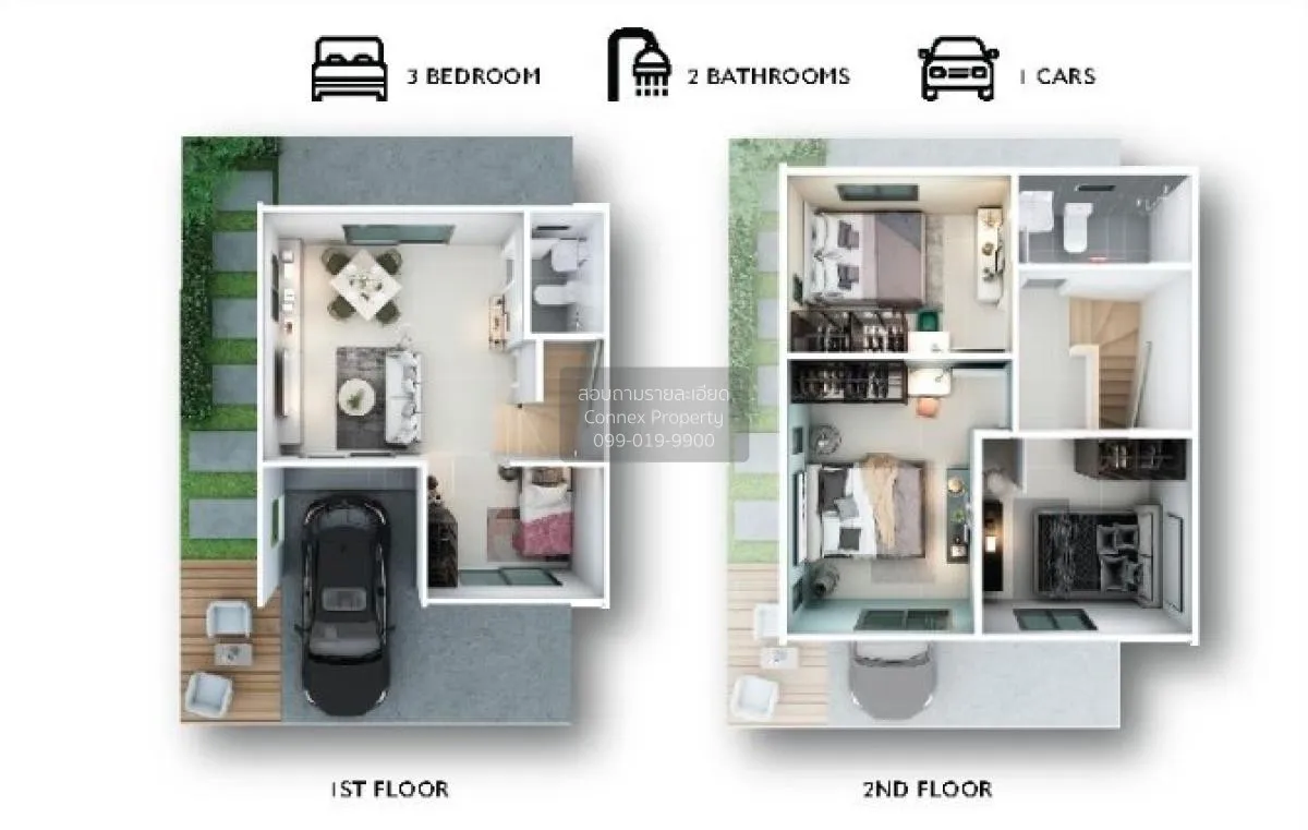 ขายทาวน์เฮ้าส์/ทาวน์โฮม  บ้านพฤกษา รังสิต บิซทาวน์ คลองสาม คลองหล 2