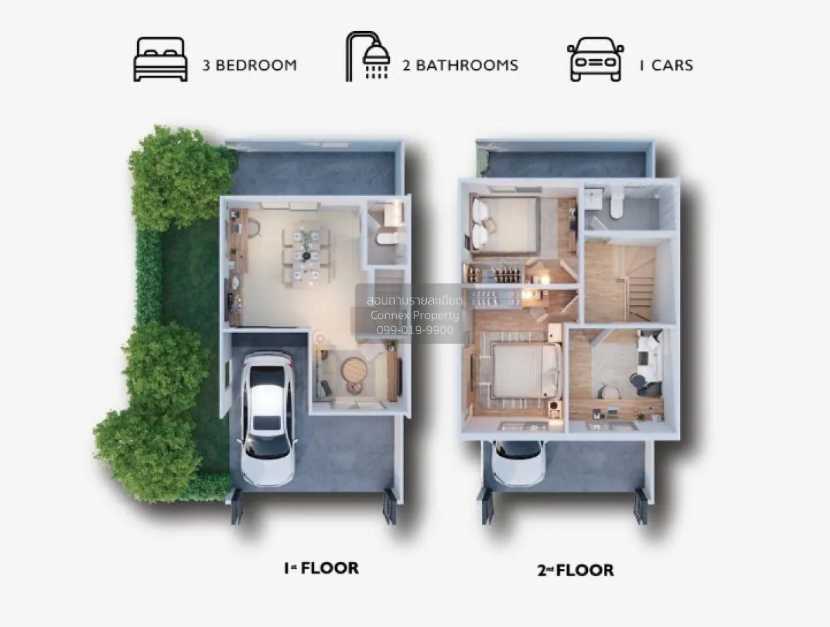 ขายทาวน์เฮ้าส์/ทาวน์โฮม  พฤกษาวิลล์ พหลโยธิน - คลองหลวง 2 คลองสอง 2