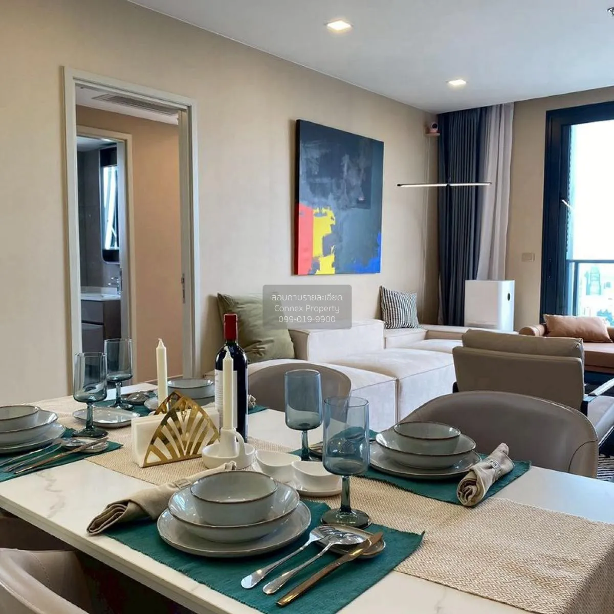 เช่าคอนโด  วันไนน์ไฟว์ อโศก - พระราม 9 MRT-พระราม 9 ห้วยขวาง เขต  4