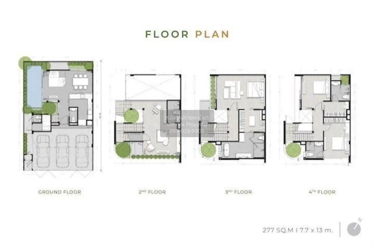 ขายScape Ari บ้านหลังมุม A01 มีลิฟต์และสระว่ายน้ำ ถนนพญาไท เขต พญ