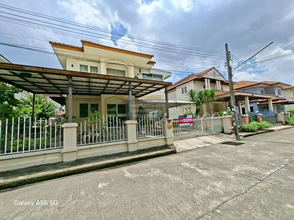 For Sale House , Baan Poonsuk Suvarnabhumi , wide frontage , Bang 3