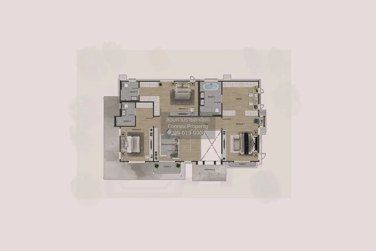 ขายบ้าน  ณริณสิริ กรุงเทพกรีฑา MRT-ลำสาลี (สายสีเหลือง) สะพานสูง  3