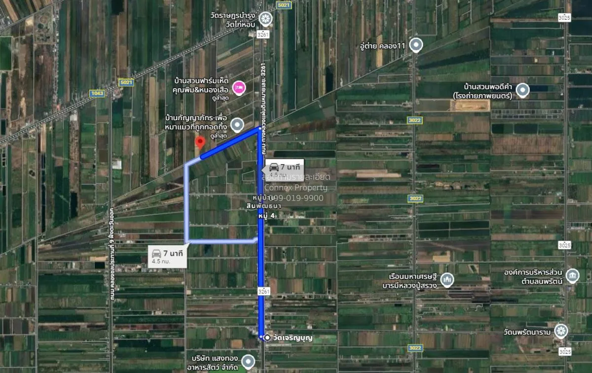 ขายที่ดินเปล่า 3 งาน 99 ตร.วา  อ.หนองเสือ ปทุมธานี     บึงกาสาม ห