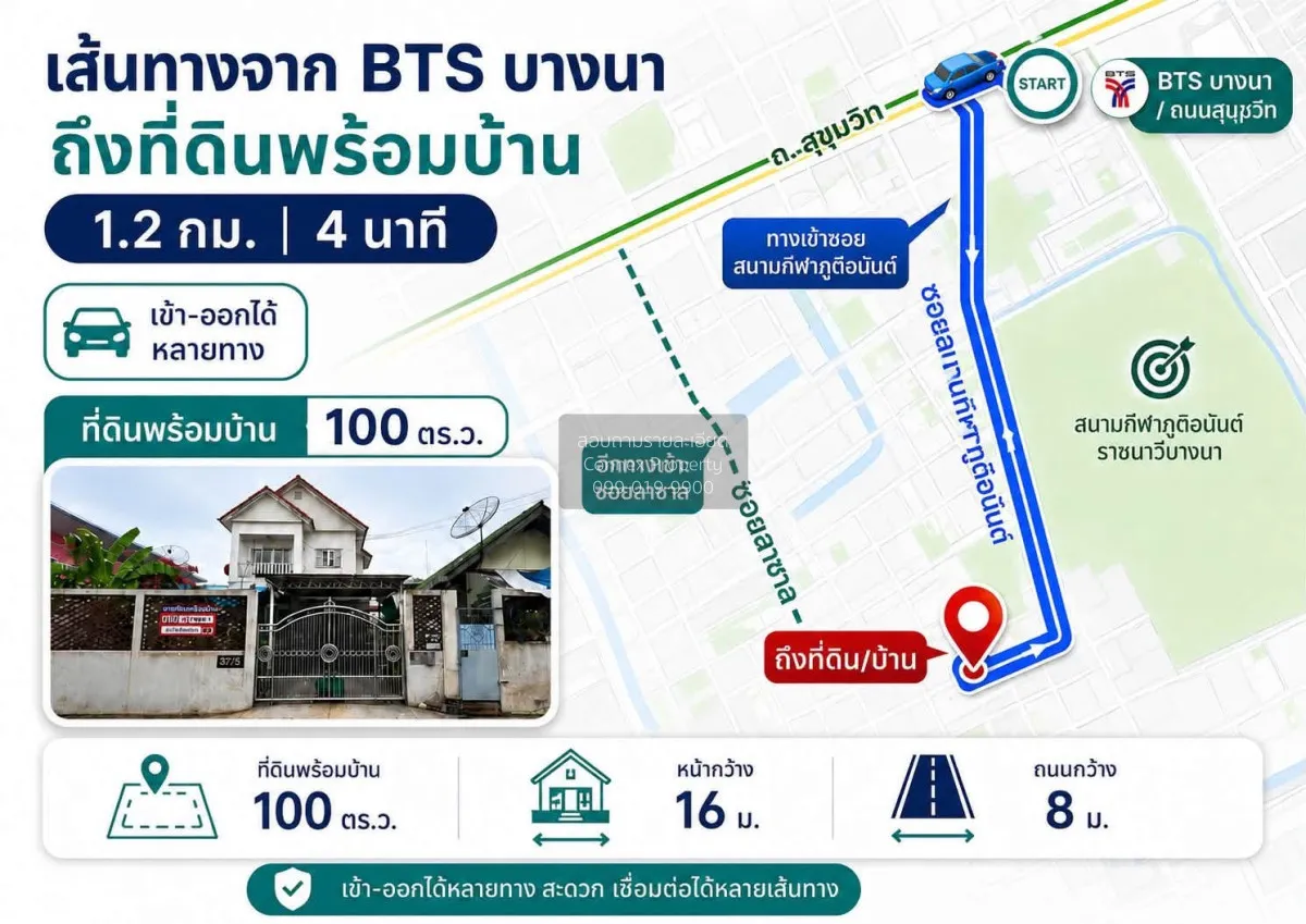 For Sale บ้านเดี่ยว ซอยลาซาล 17 , wide frontage , Bang Na , Bang  1