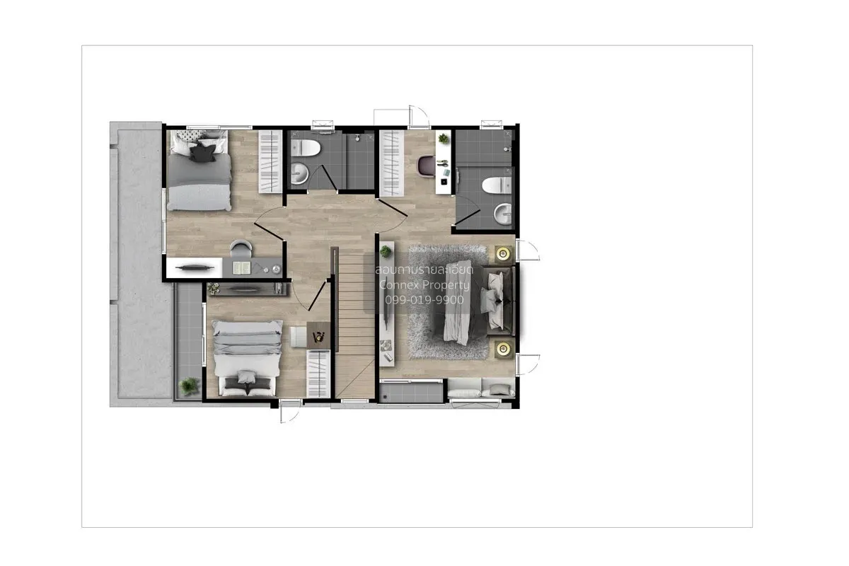 ขายบ้าน  อณาสิริ ชัยพฤกษ์ - วงแหวน 2 ไทรน้อย บางบัวทอง นนทบุรี CX 3