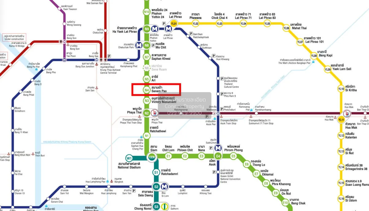 ขาย  Rare Item ทาวน์โฮม 3 ชั้น  หน้ากว้าง สามเสนใน เขต พญาไท กรุง