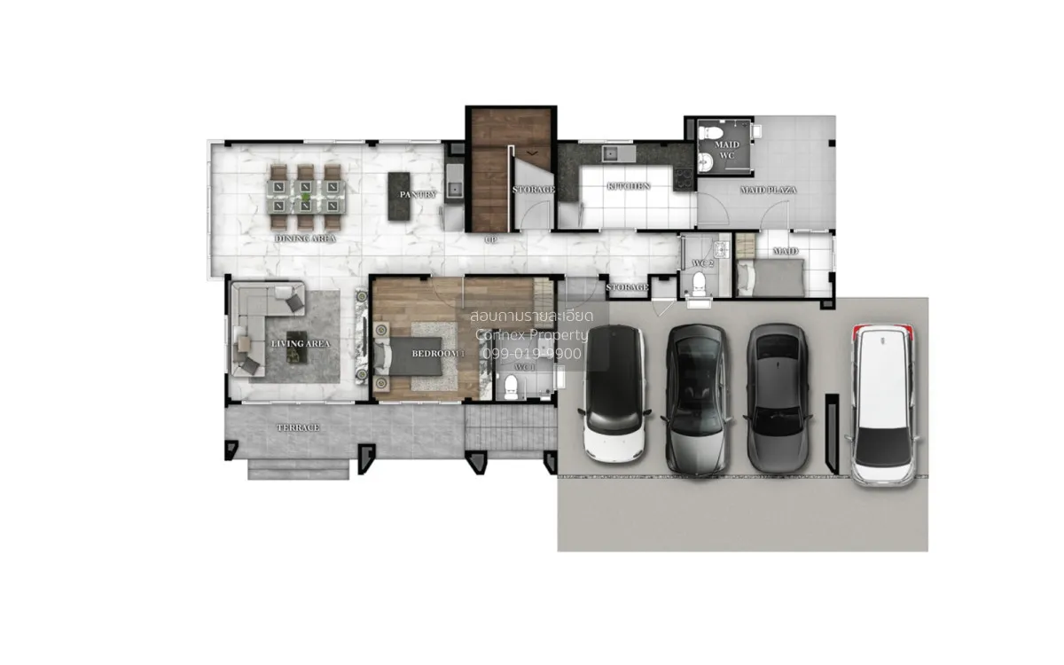 ขายบ้าน  บูเลอวาร์ด ซิกเนเจอร์ รามอินทรา - วัชรพล ออเงิน เขต สายไ 3