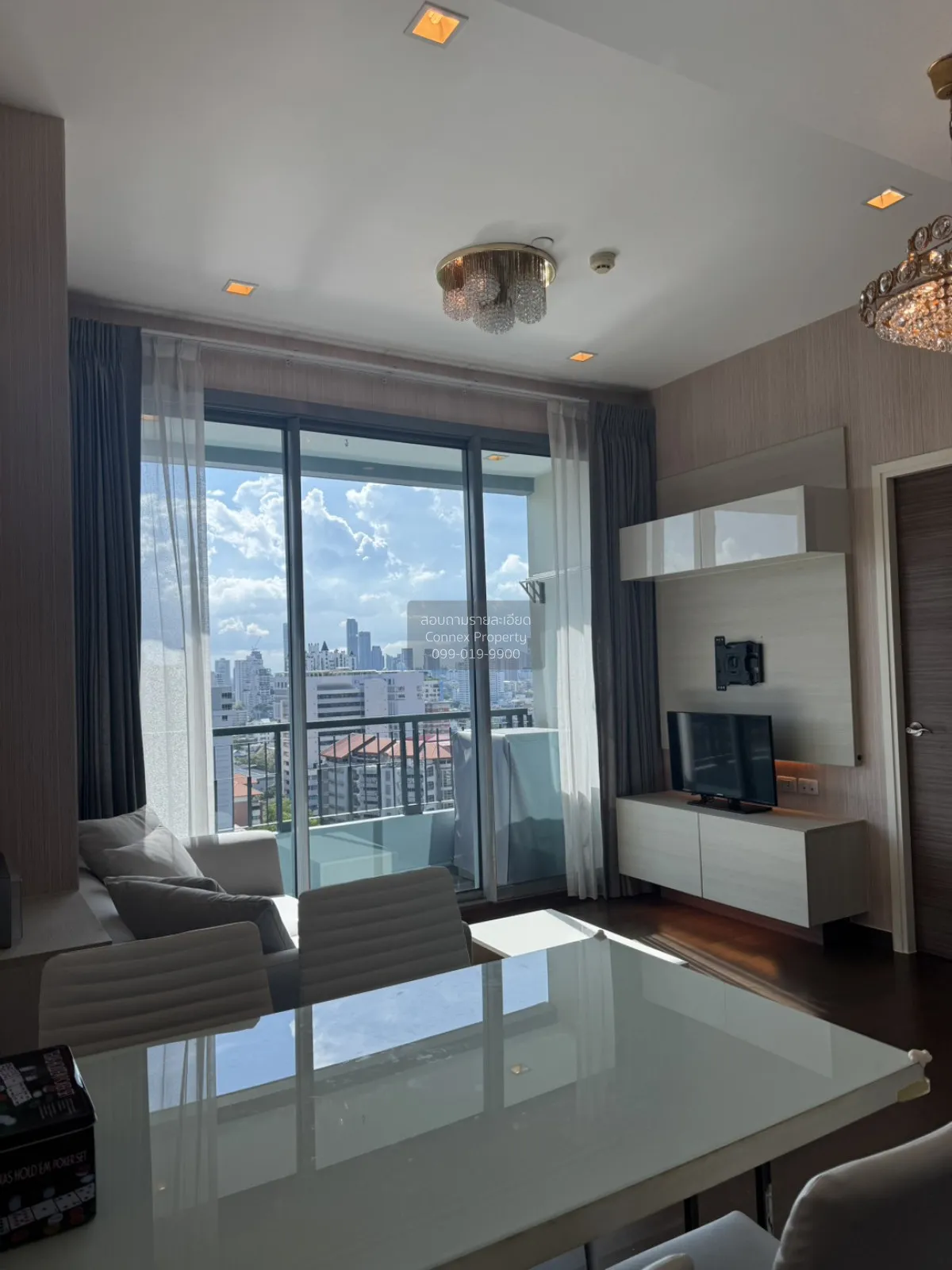 For Rent Condo , Q Asoke , high floor , MRT-Phetchaburi , Makkasa