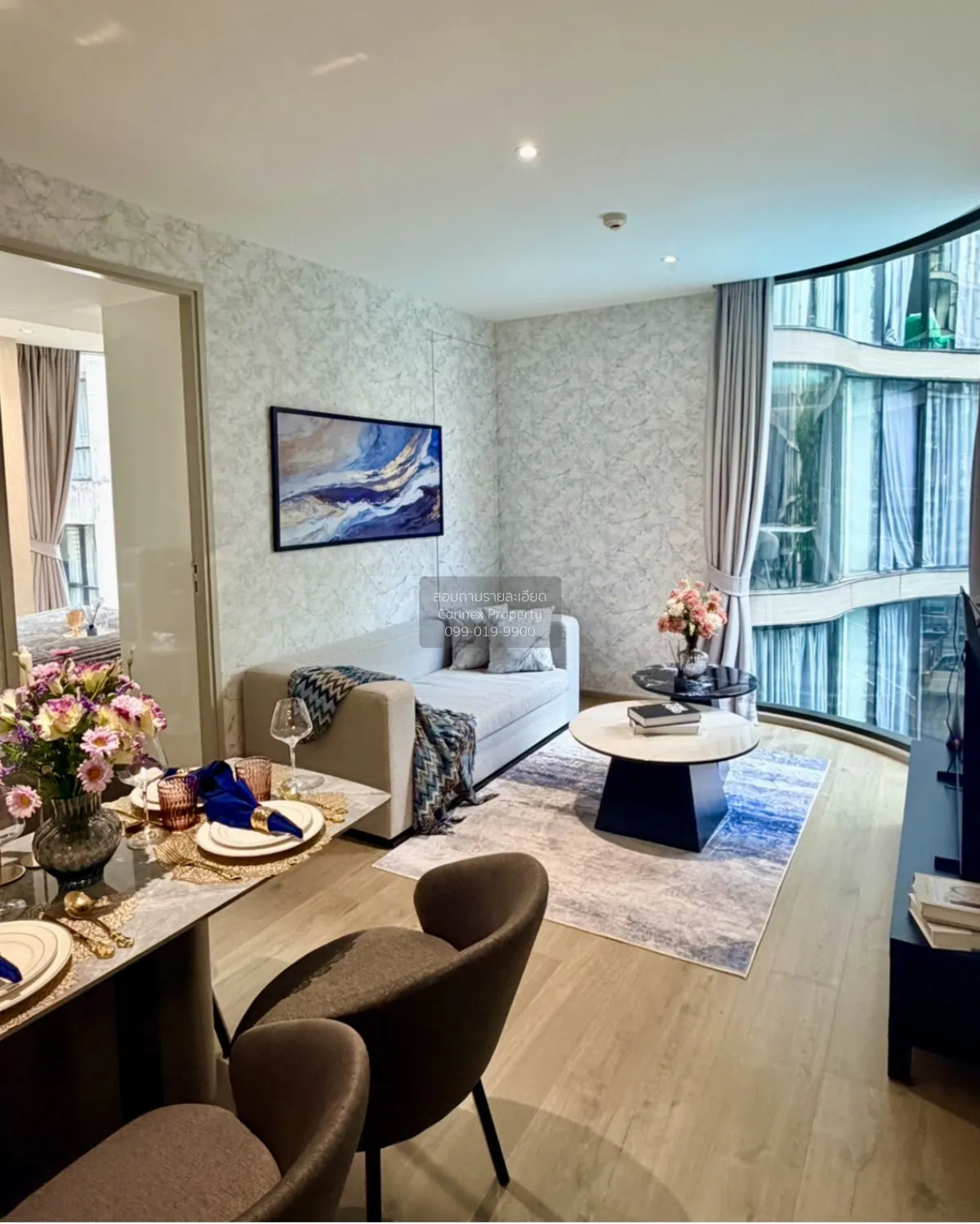 For Rent Condo , FYNN Asoke , nice view , corner unit , wide fron 1