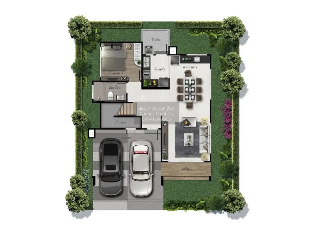 เช่าบ้าน  บุราสิริ กรุงเทพกรีฑา วิวสวย หน้ากว้าง หัวหมาก เขต บางก