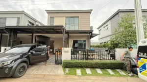 Twin house for sale, 2 stories, V Compound Bangna project, Bang Bo-Klong Dan Road, Bang Phriang, Bang Bo, Samut Prakan. CX-153324