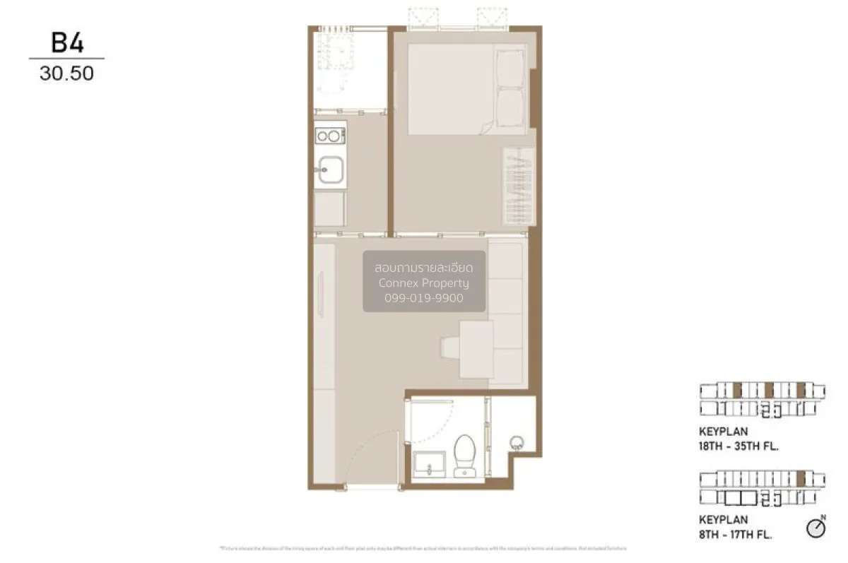 For Sale Condo , Aspire Onnut Station , high floor , river view ,