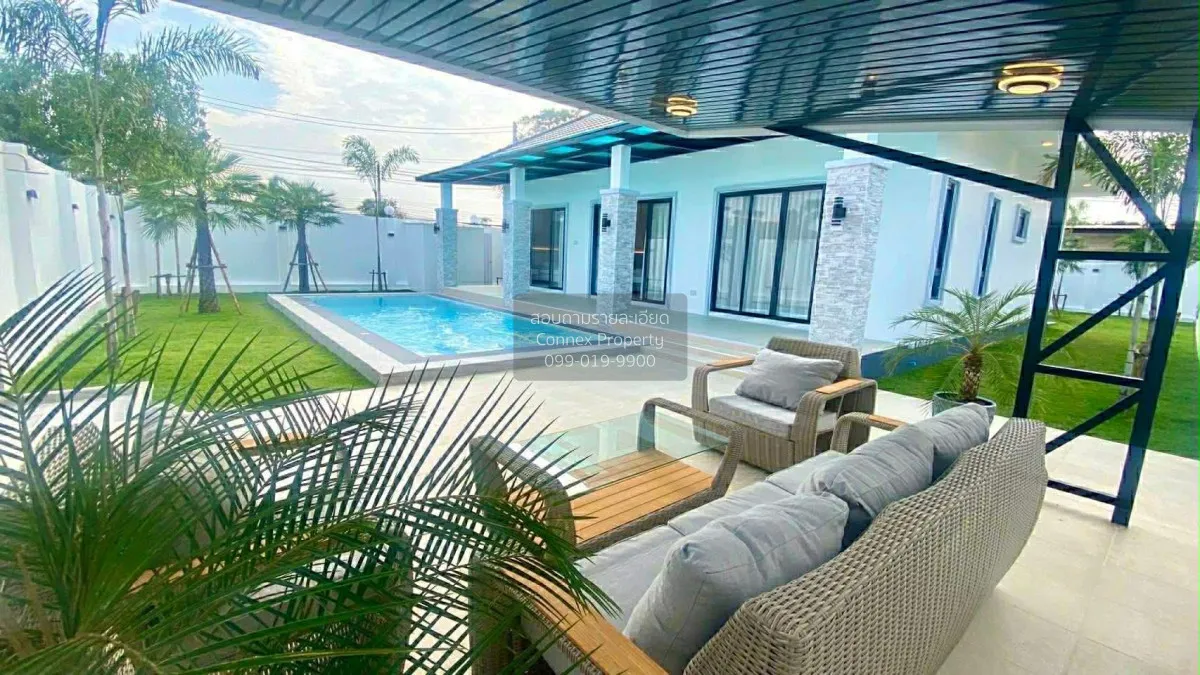 For Sale Luxury single - storey pool villa, 532.4 sq m, Huai Yai,