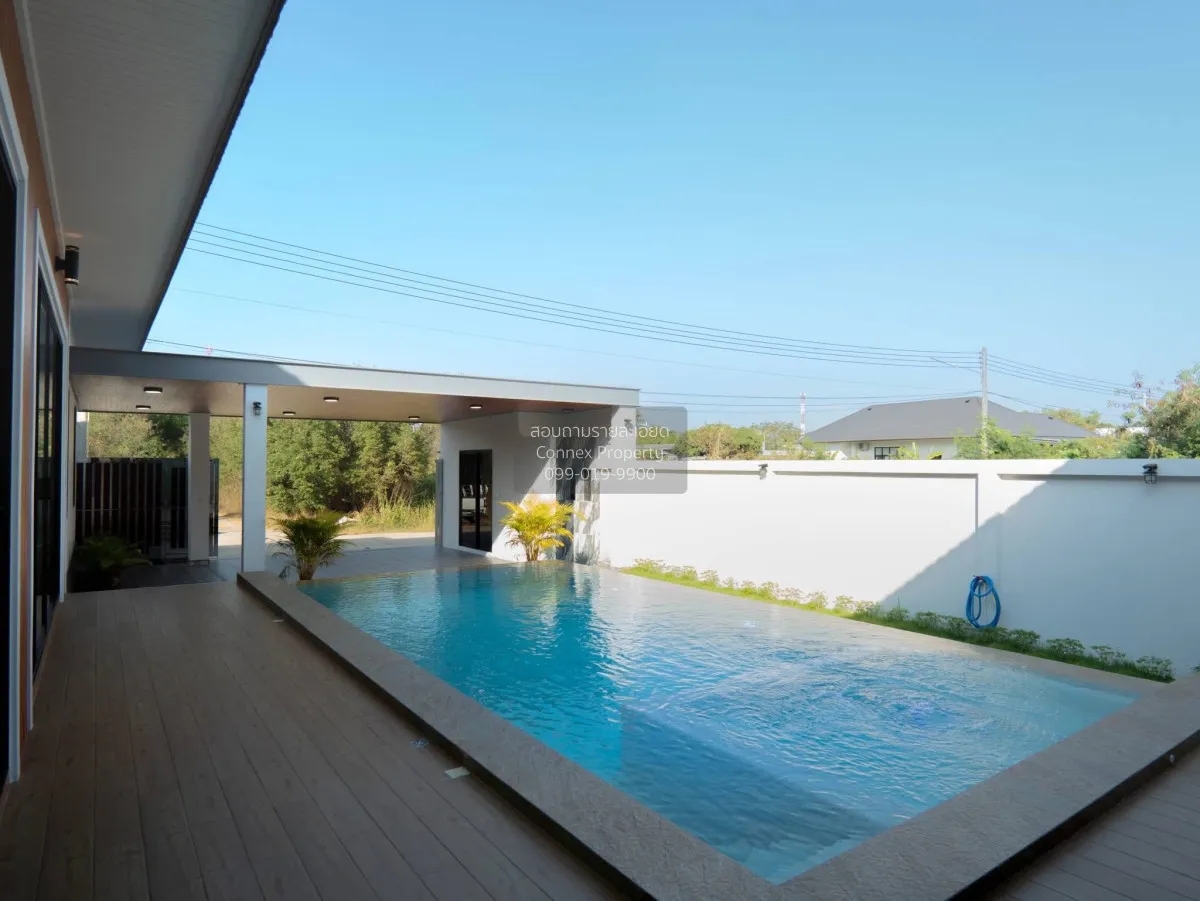 For Sale Single-story pool villa, 91 square wa, Bang Saray. , Ban