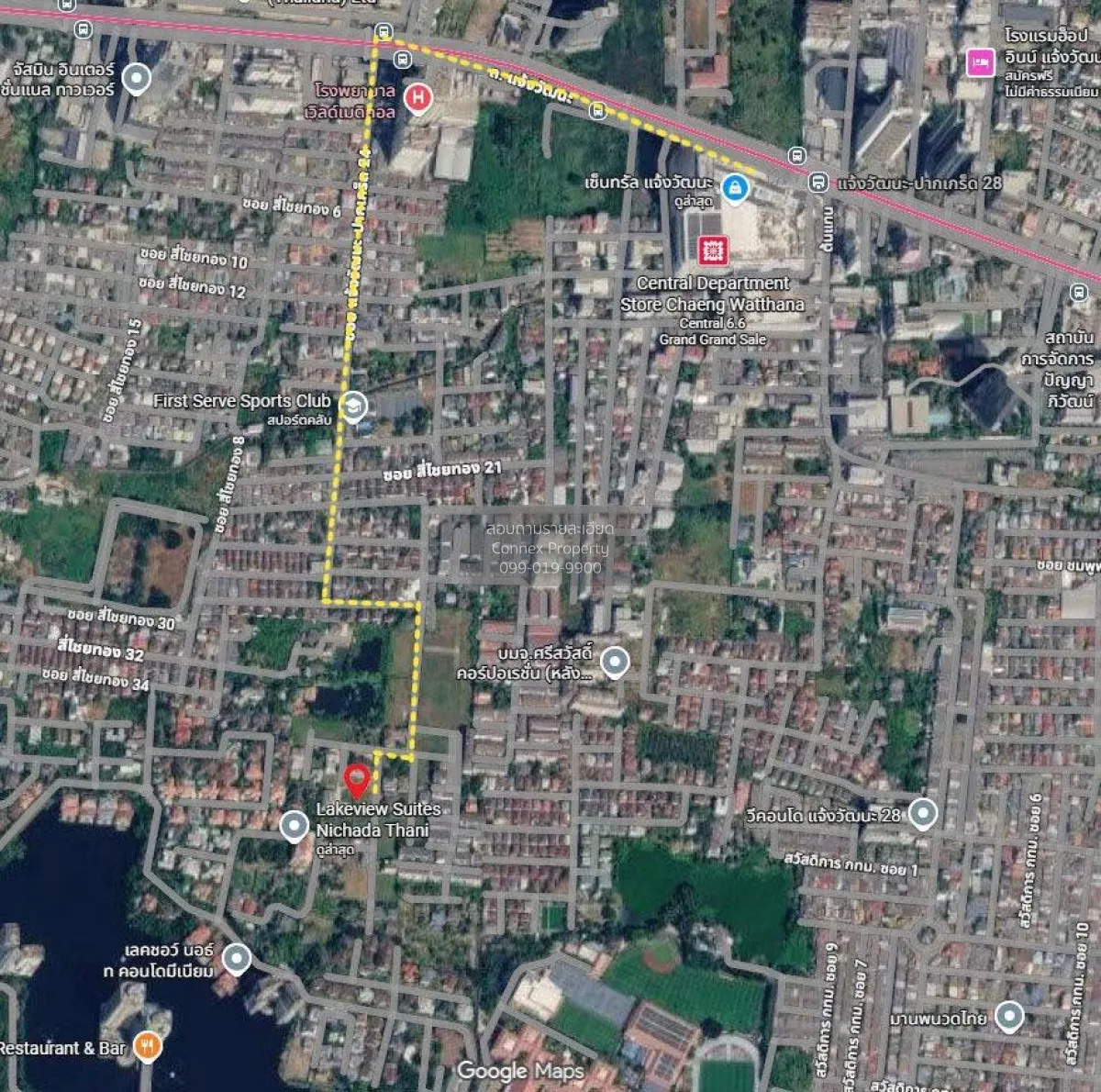 For Sale Land 95 square meters, located on Soi Chaengwattana-Pak 