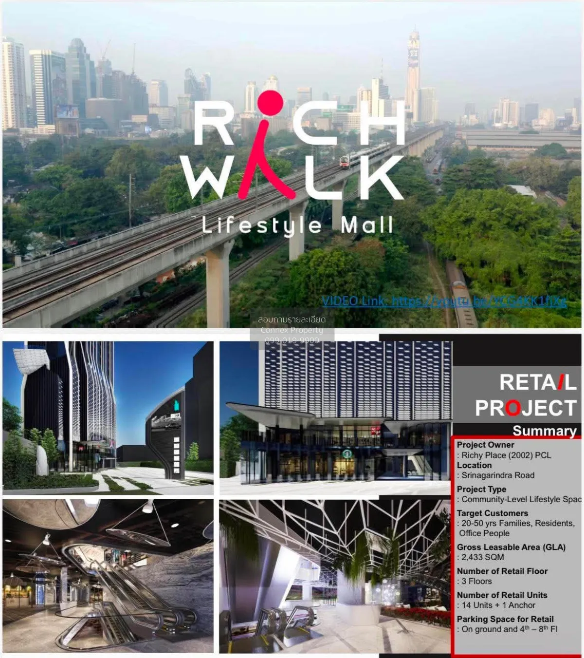 For Rent Commercial space , Rich walk Rama 9 - Srinakarin , Suan  4