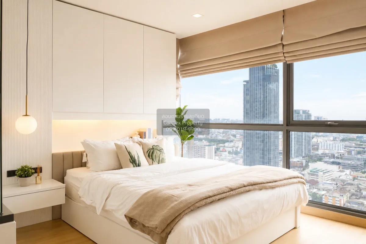For Rent Condo , Ideo Q Phayathai , high floor , corner unit , wi