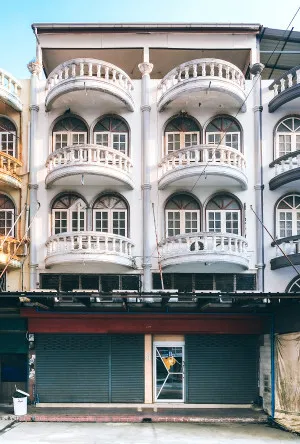 For Sale Two adjoining commercial buildings for sale in Nonthaburi area. Four stories with a rooftop and three parking spaces. , Suan Yai , Mueang Nonthaburi , Nonthaburi , CX-166360
