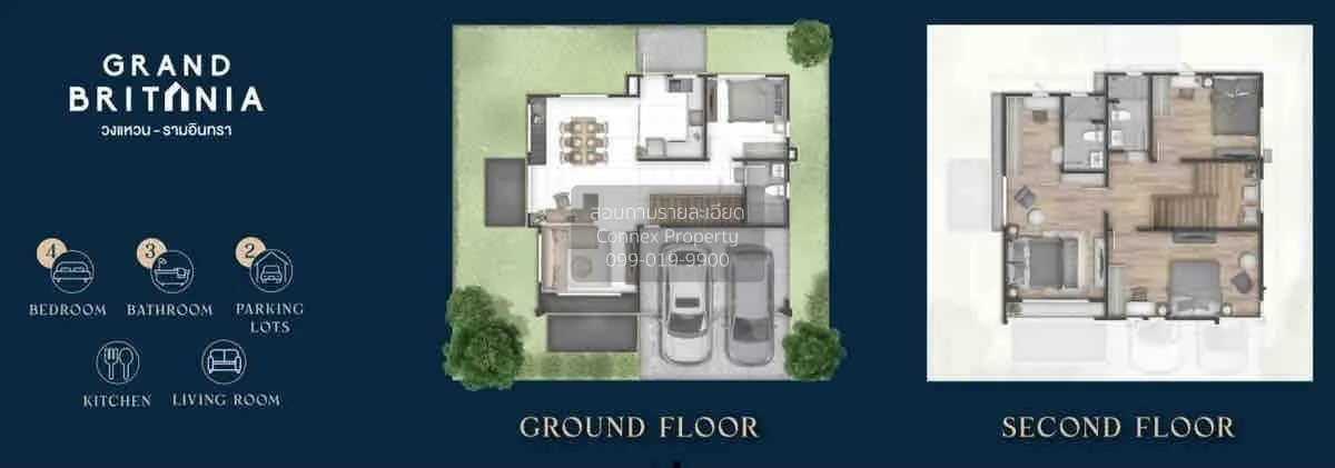 For Sale House , Grand Britania Wongwaen-Ramindra , corner unit ,