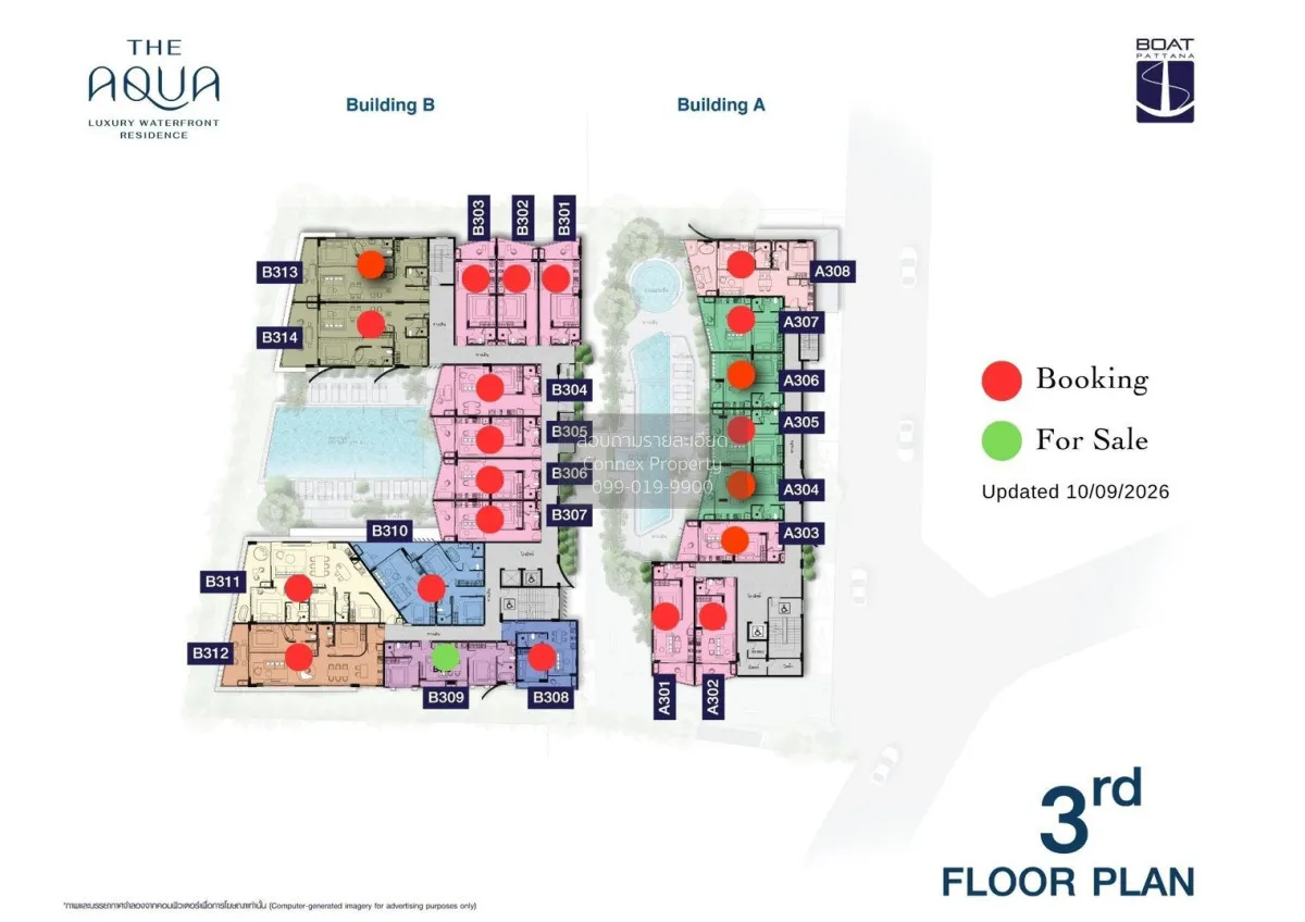 For Sale Condo , The Aqua , nice view , river view , Choeng Thale