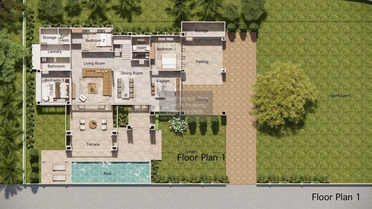 For Rent Panoramic Sunset View Pool Villa, Mai Khao , nice view , 4