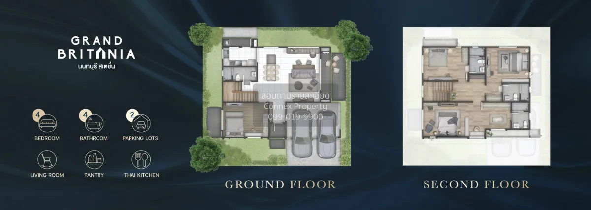For Sale House , Grand Britania Nonthaburi Station , Bang Kraso , 2