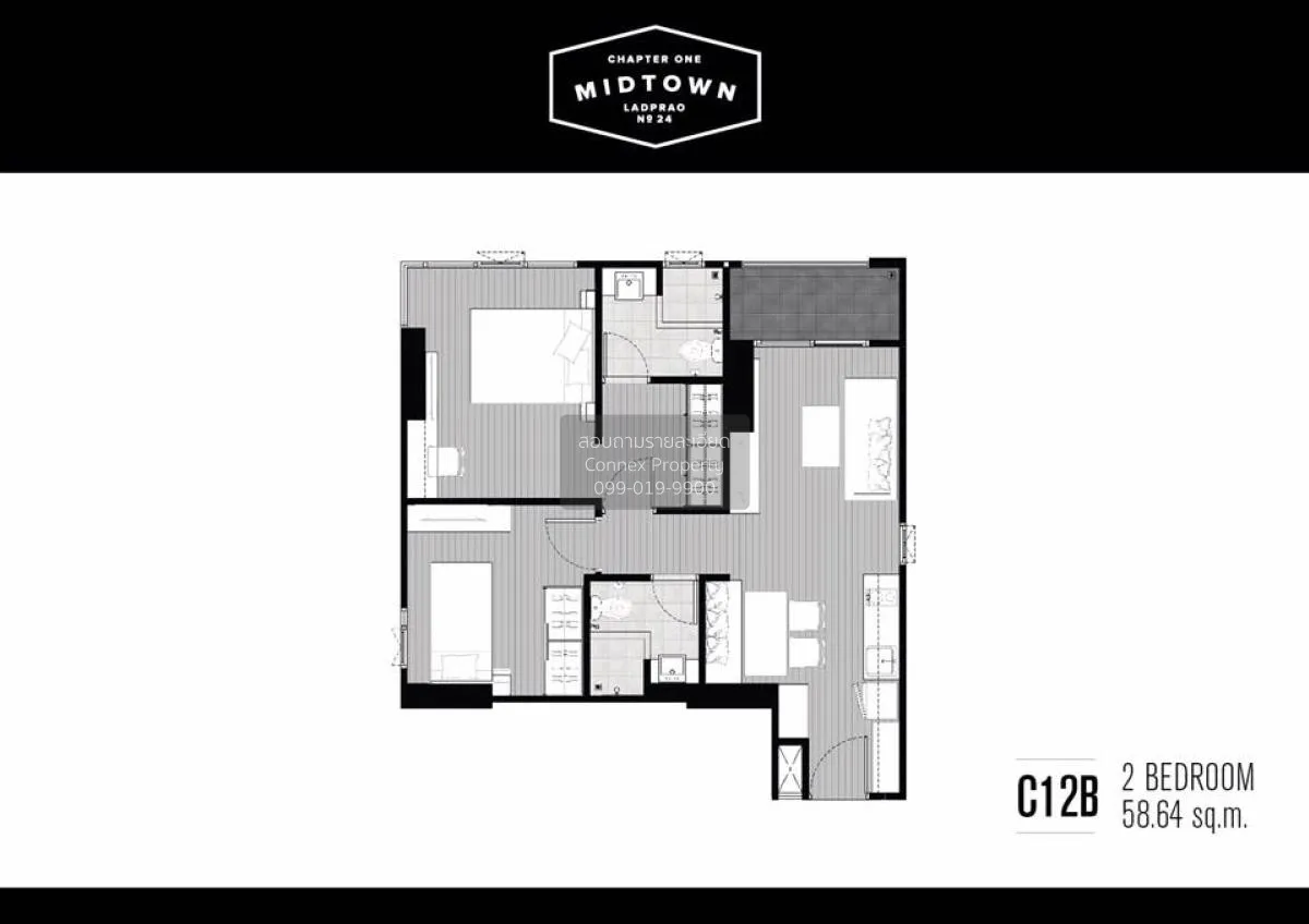 FOR SALE condo , Chapter One Midtown Ladprao 24 , BTS-Ha Yaek Lat