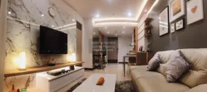 FOR RENT condo , Supalai Premier @ Asoke , nice view , high floor , MRT-Phetchaburi , Bang Kapi , Huai Khwang , Bangkok , CX-53683