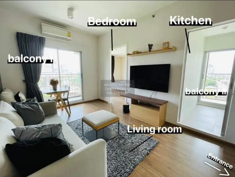 FOR RENT condo , U Delight @ Huamak Station , corner unit , Hua M 3