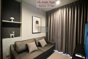 FOR RENT Condo , Life Asoke Hype Rama 9 , MRT-Phra Ram 9 , Makkasan , Rat Thewi , Bangkok , CX-81772