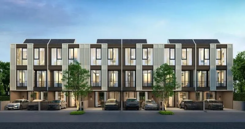 For Rent Townhouse/Townhome  , Cherkoon Sukhumvit 77 , MRT-Sri Na